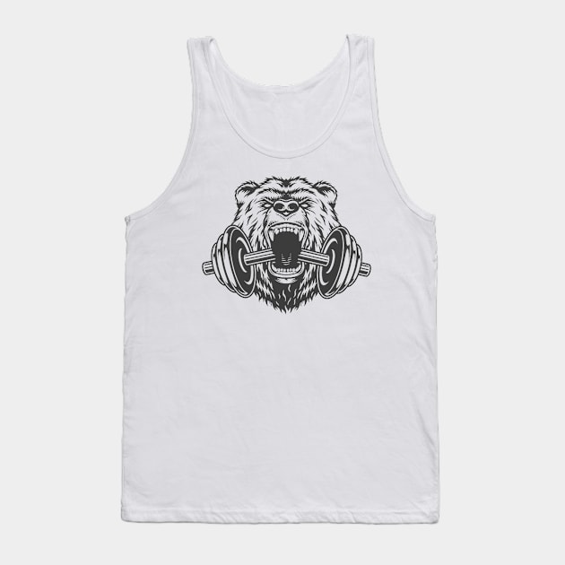 gym bear Tank Top by coolstuff100